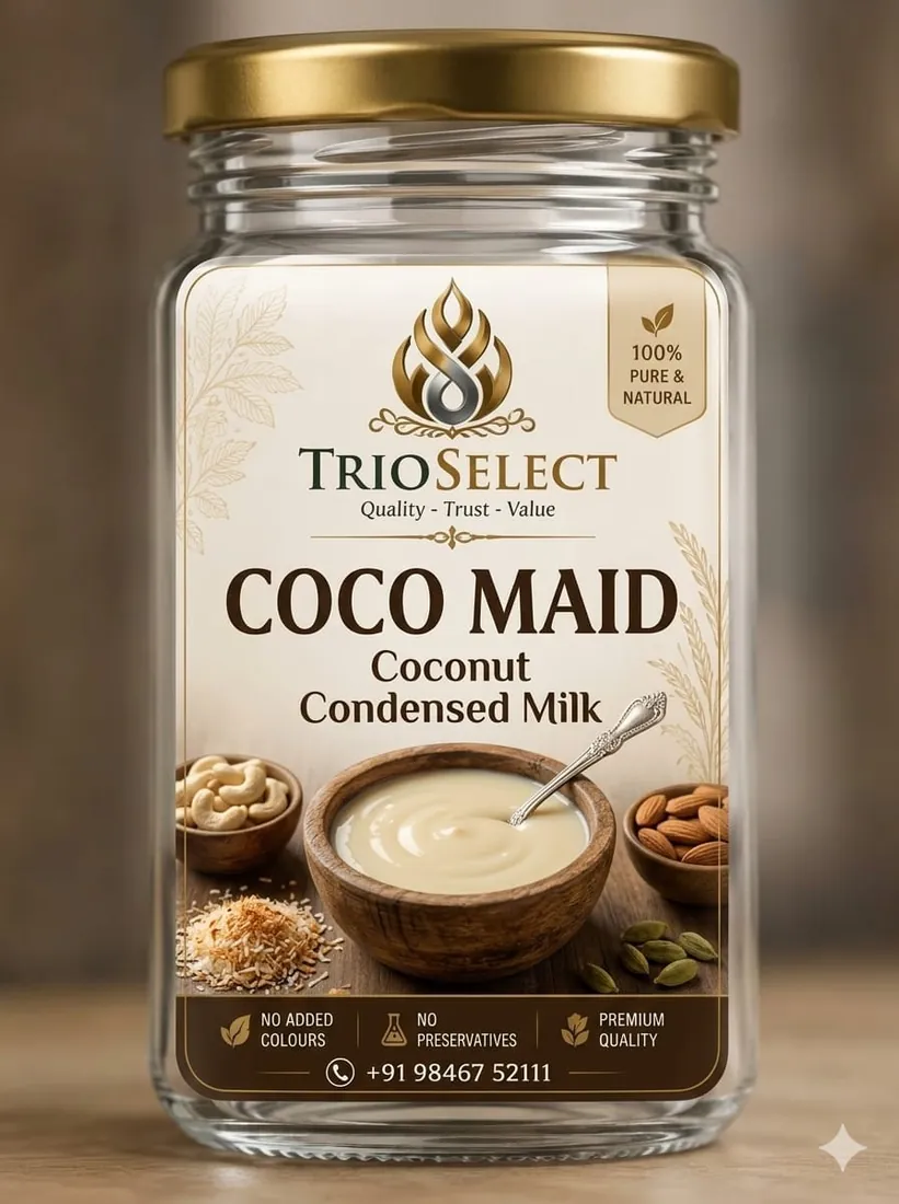 Coco Maid coconut condensed milk in a glass jar