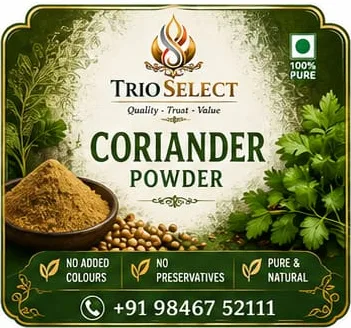 TrioSelect Coriander Powder label